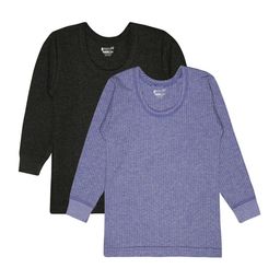 BODYCARE INSIDER Kids Pack Of 2 Ribbed Round Neck Thermal Tops-58