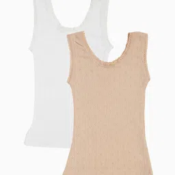 Kanvin Girls Pack Of 2 Solid Thermal Tops-image-64