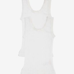 Kanvin Girls Pack Of 2 Off White Solid Thermal Tops-image-112
