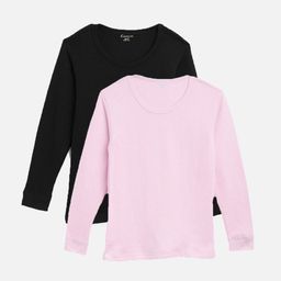 Kanvin Boys Pack Of 2 Ribbed Full Sleeves Thermal Tops-image-108