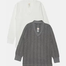 Dollar Ultra Kids Pack Of 2 Striped Cotton Thermal Tops-image-61