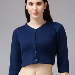 Lux Cottswool Woman Pack Of 2 Maroon & Blue Slim Fit Cotton Thermal Tops-image-91