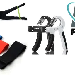 Gym Combo Of Resistance Loop Band With 2PC. Hand Gripper For Men & Women Fitness Accessory Kit Kit-image-89