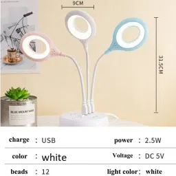GLOWISH 360 ALL DIRECTION MOVEMENT FLEXIBLE LED USB LAMP USB POWER PLUG AND PLAY LED LAMP FOR LAPTOP TYPING, NIGHT BOOK READING Led Light image 2
