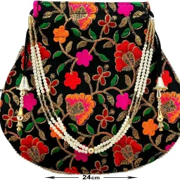 Women White, Brown Potli-image-46