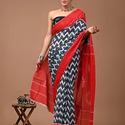 NIKHILAM Pure Cotton Bagru Saree-30
