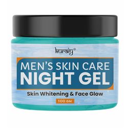 KURAIY Set Of 2 Men's Skin Care Night Gel For Skin Whitening & Face Glow - 100gm Each-0