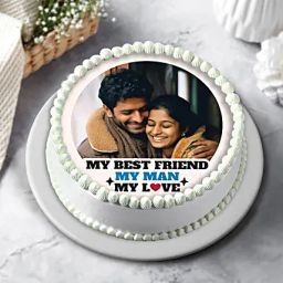 Pineapple Photo Cream Cake for Your Man-24