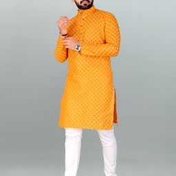 Men Printed Cotton Blend Straight Kurta-image-30