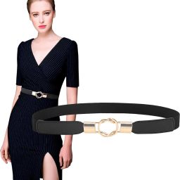 Women Casual, Evening, Formal, Party Black Artificial Leather, Fabric Belt-image-10