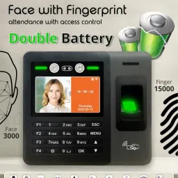 realtime RS 910 WITH WIFI DOUBLE BATTERY FACE WITH FINGERPRINT ATTENDANCE MACHINE Access Control, Time & Attendance image 3