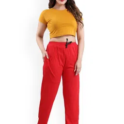 Fabme Women Pure Cotton Knitted Lounge Pants-image-38