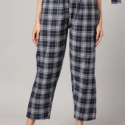Kryptic Women Pack of 2 Checked Cotton Lounge Pants-image-20