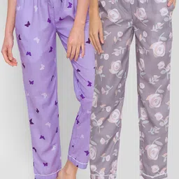 FashionRack Women Pack of 2 Printed Cotton Lounge Pants-picture-8