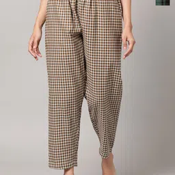 Kryptic Women Pack Of 2 Checked Cotton Lounge Pants-picture-14