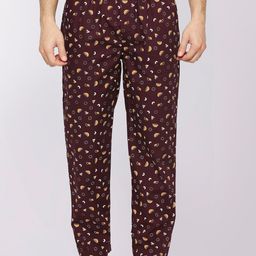 FRENCHIE Men Printed Cotton Mid-Rise Lounge Pant-image-75