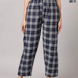 Kryptic Women Pack Of 2 Cotton Checked Lounge Pants-picture-43
