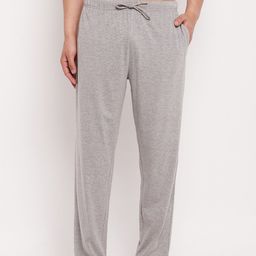 Hypernation Men Grey Solid Lounge Pant-14