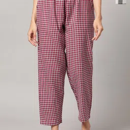 Kryptic Women Pack Of 2 Checked Cotton Lounge Pants-picture-22