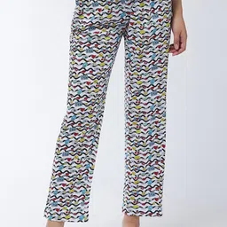 BAESD Women Conversational Printed Pure Cotton Lounge Pants-image-92