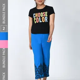 IndiWeaves Pack of 2 Printed Cotton Lounge Pants-image-83
