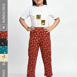 BAESD Girls Pack of 4 Pure Cotton Lounge Pants-image-118