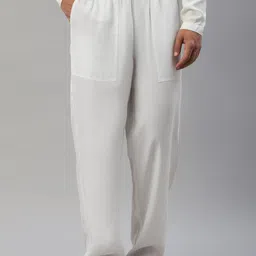 Slowave Regular Fit Mid-Rise Cotton Trousers-image-45