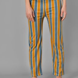 Kotty Striped Cotton Lounge Pants-image-85
