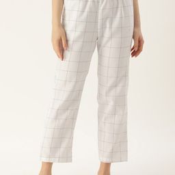 Kryptic Women Checked Pure Cotton Lounge Pants-image-97