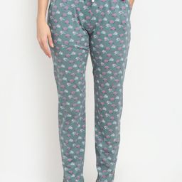 Kanvin Women Grey Printed Lounge Pants-image-54