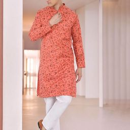 Moda Rapido Men Printed Regular Pure Cotton Kurta with Pyjamas-picture-32