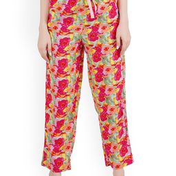 Style Shoes Women Pink Colour Flower Print Lounge Pants-image-22