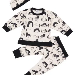 Creative Kids Girls Printed Organic Cotton T-shirt with Pyjamas-image-82