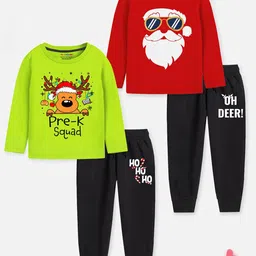 YK X Trampoline Kids Pack Of 2 Printed T-shirt With Pyjamas-54