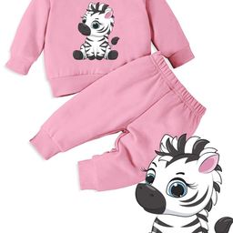 Minicult Kids Zebra Printed T-shirt with Pyjamas-image-9