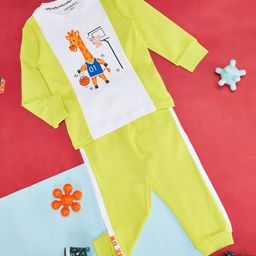 Pantaloons Baby Infant Boys Printed T-shirt with Joggers-22