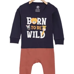 The Mom Store Unisex Kids Typography Printed Round Neck Pure Cotton T-shirt with Pyjamas-image-87