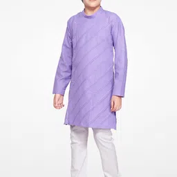 Jeetethnics Boys Lavender Kurta with Pyjamas-19