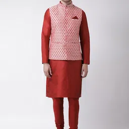 DEYANN Regular Kurta With Pyjama & Nehru Jacket image 1