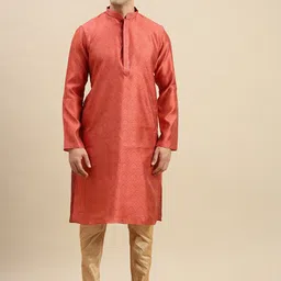 Sanwara Men Pink Kurta with Churidar-48