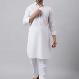 Hangup Shirt Collar Pathani Kurta with Pyjama-picture-30