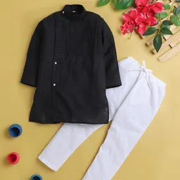 BAESD Boys Mandarin Collar Long Sleeves Regular Kurta with Pyjama-54