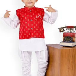 BAESD Boys Regular Kurta with Pyjamas With Nehru Jacket-29