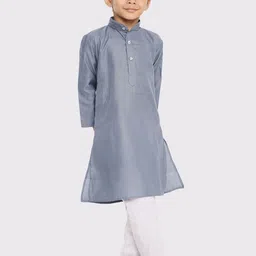 Maharaja Boys Band Collar Straight Kurta With Pyjamas-54