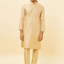 Manyavar Woven Design Sequinned Regular Kurta With Pyjamas-picture-50