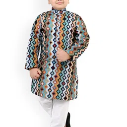 BAESD Boys Printed Regular Kurta with Pyjamas-16