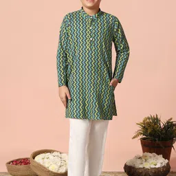 BAESD Boys Printed Regular Kurta with Pyjamas-24