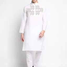 DEVOILER Ethnic Motifs Printed Kurta with Pyjamas-picture-8