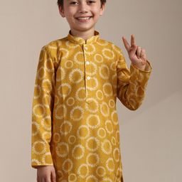 Manyavar Boys Tie & Dyed Regular Straight Kurta with Pyjamas-17