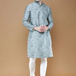 Sanwara Geometric Printed Regular Kurta With Pyjamas image 1